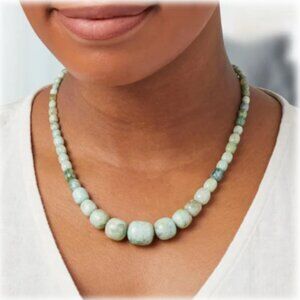[NWT] Jay King Bluegreen Diopside Graduated Bead Necklace With Sterling Silver…